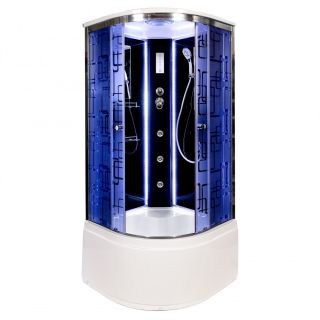 Душевая кабина Deto BМ4510 LED с гм. BLACK 100х100х220 см