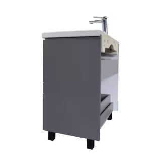 Тумба-умывальник Comforty Лима-70Н2 антрацит с раковиной Como 70