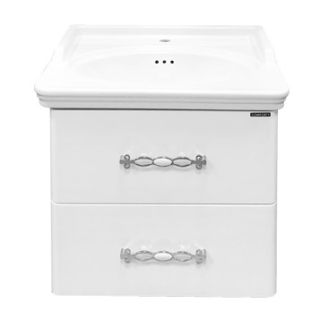 Comforty Тумба-умывальник "Неаполь-65" белый глянец с раковиной 50165