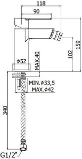 Смеситель для биде Paffoni Ringo RIN131CR
