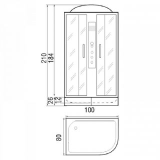 Душевая кабина RIVER DESNA 100/80/26 МТ L