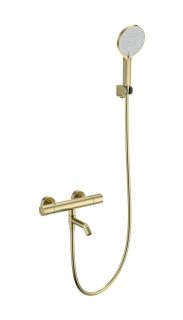 Смеситель для ванны с душем Wonzon & Woghand INN 1 WW-B3013-A1-BG с термостатом брашированное золото