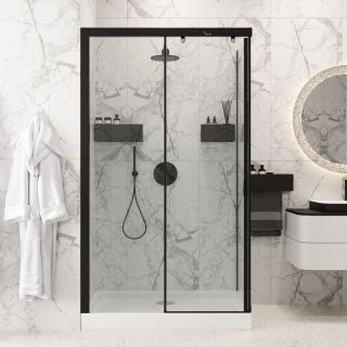 Душевой уголок Cerutti SPA MARBELLA120B-L 120x80см чёрный