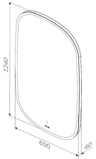 Зеркало Am.Pm Func с контурной LED-подсветкой и ИК-сенсором 65см M8FMOX0651WGH