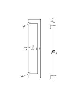Душевая штанга DQ хром DC1005501