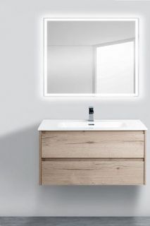 Тумба под раковину BelBagno подвесная 100x50см Rovere Galifax Bianco KRAFT-1000-2C-SO-RGB