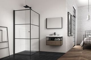 Душевой уголок Berges Dark L 90x90см чёрный матовый 061020L