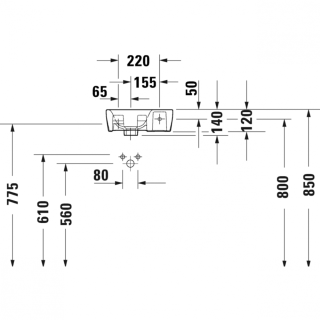 Раковина Duravit DuraStyle 0713360000 белая 36 см