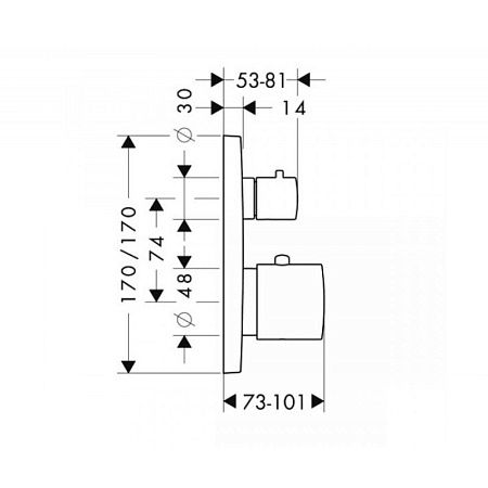 Смеситель для душа Hansgrohe Citterio M 34725830 никель