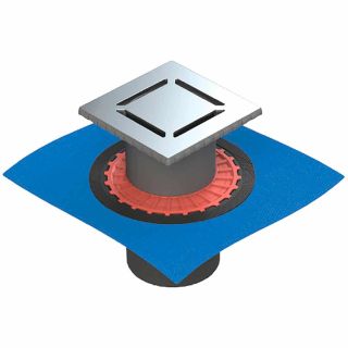 Душевой трап Berges Wasserhaus Zentrum Norma 090363 15х15 Матовый хром