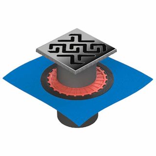 Душевой трап Berges Wasserhaus Zentrum Antik 090464 10х10 Матовый хром