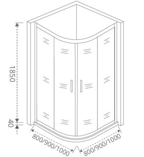Душевой уголок Good Door Latte R -80-G-WE стекло матовое