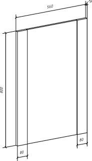 Зеркало Bellezza Лоренцо 60см дуб светлый 00000011726