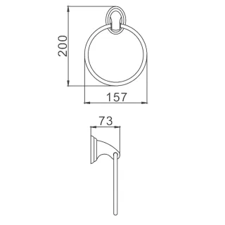 Держатель для полотенец Frap F1504 хром