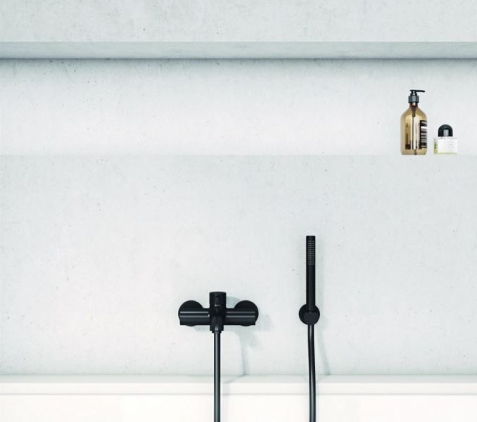 Смеситель для ванны и душа Kludi Bozz чёрный матовый 386913976