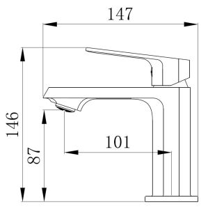 Смеситель для раковины ESKO Surf Black SF26MB черный
