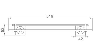 Полка стеклянная Haiba HB8507 хром