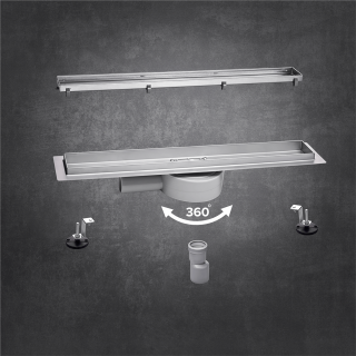 Душевой лоток РМС ТЛ-02-50х7 50см нержавеющая сталь