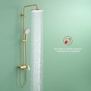 Душевая стойка Raglo R03.24.03 золотой сатин