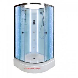 Душевая кабина Deto ЕМ2790 N LED с гм. 90х90х210см