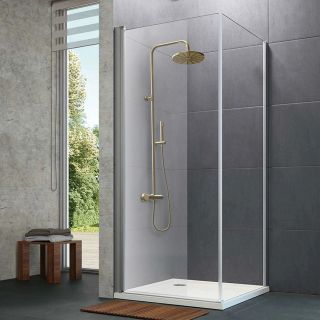 Душевая стойка Paini Cox 78PJ689TH с термостатом матовое золото