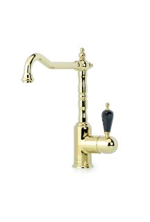 Смеситель для раковины Boheme TRADIZIONALE ORO с кристаллом Black SW_Комплект золото