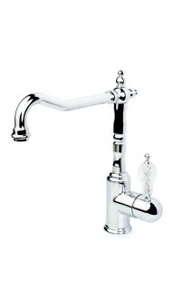 Смеситель для раковины Boheme TRADIZIONALE CHROMO  с ручкой CRISTAL_Комплект хром