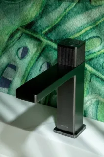 Смеситель для раковины Boheme Quad 159-GM автоматический оружейная сталь