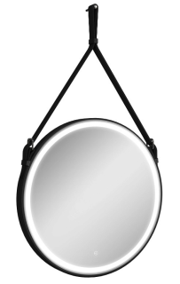 Зеркало с подсветкой Continent Millenium Black ЗЛП969 на ремне 65см чёрный