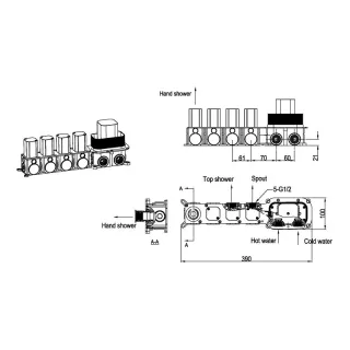 Душевой комплект Boheme Zodiac 132-2-MW белый матовый