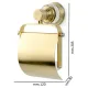 Держатель для туалетной бумаги с крышкой Boheme Aura 10241-G золото