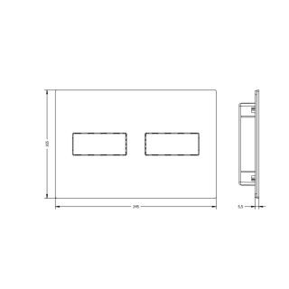 Клавиша смыва ArtCeram INOX 710.000.BG золото брашированное PVD
