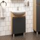 Напольная тумба под раковину Onika Милтон 104512 45см серый/дуб сонома
