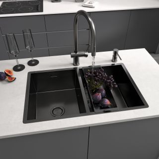 Смеситель для кухни Reflexion Lago RX9904BL оружейная сталь