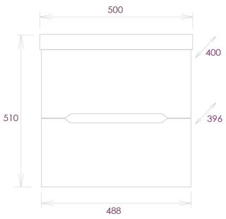 Подвесная тумба под раковину Onika Айленд 105021 50см белый