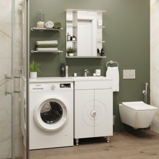 Напольная тумба под раковину для стиральной машины Onika Космос 106019 60см белый