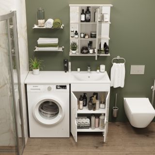 Напольная тумба под раковину для стиральной машины Onika Космос 106019 60см белый