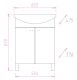 Напольная тумба под раковину Onika Лига 106134 60см белый