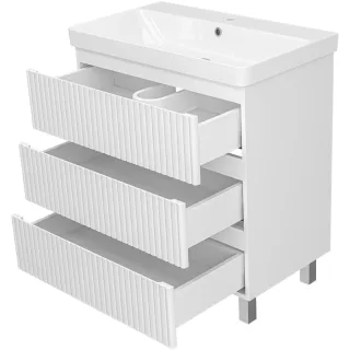 Напольная тумба под раковину Brevita Victory 75 VIC-07080-0103Я белый