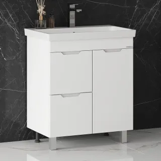 Напольная тумба Onika Айленд 107062 с корзиной 70см белый