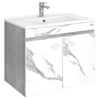 Подвесная тумба под раковину Onika Марбл 107517 75см мрамор/камень бетонный
