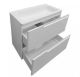 Подвесная тумба под раковину Kare Luxe ФР-00007075 60см два ящика белый
