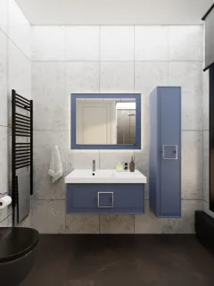 Зеркало La Fenice Cubo FNC-02-CUB-BG-100-80 синее матовое 100 см