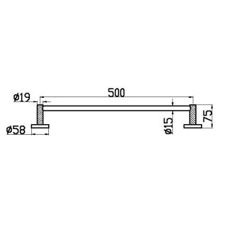 Держатель для полотенца Boheme Uno 10972-BRB брашированная бронза
