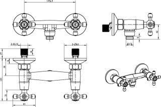 Смеситель для душа Boheme Tradizionale Chromo хром 274