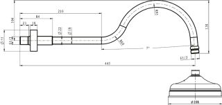 Верхний душ Boheme Brillante хром 415