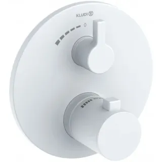 Термостатический смеситель для ванны и душа Kludi Nova Puristic 208855315 белый матовый