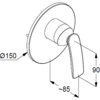 Смеситель для душа Kludi Balance 527558775 чёрный матовый