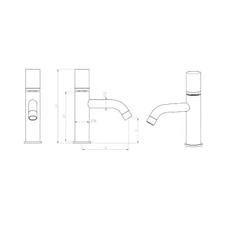Смеситель для раковины Boheme Stick Spirale 121-CRCR.4 хром