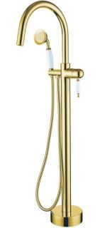 Смеситель напольный Boheme Imperiale для ванны золото 289